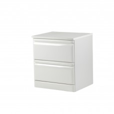MSW 2-Drawer Dresser Nightstand North Pattern (White)